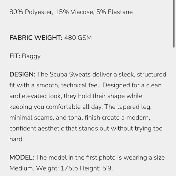 *NWT* YoungLA Men's 2043 Scuba Sweats- Medium - Picture 9 of 9